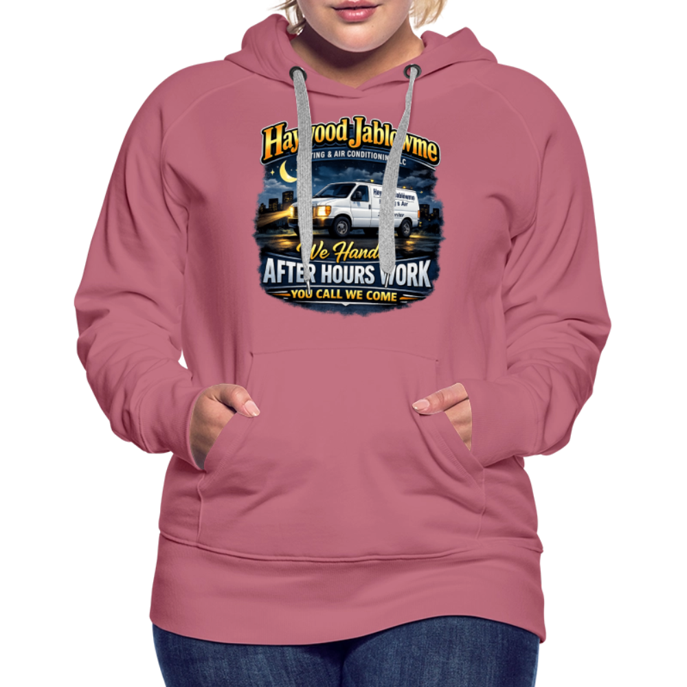 Haywood Jablowme Funny Women’s HVAC Hoodie Color: White