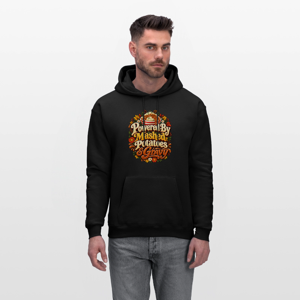 Powered by Mashed Potatoes & Gravy – Fall Floral Hoodie - black