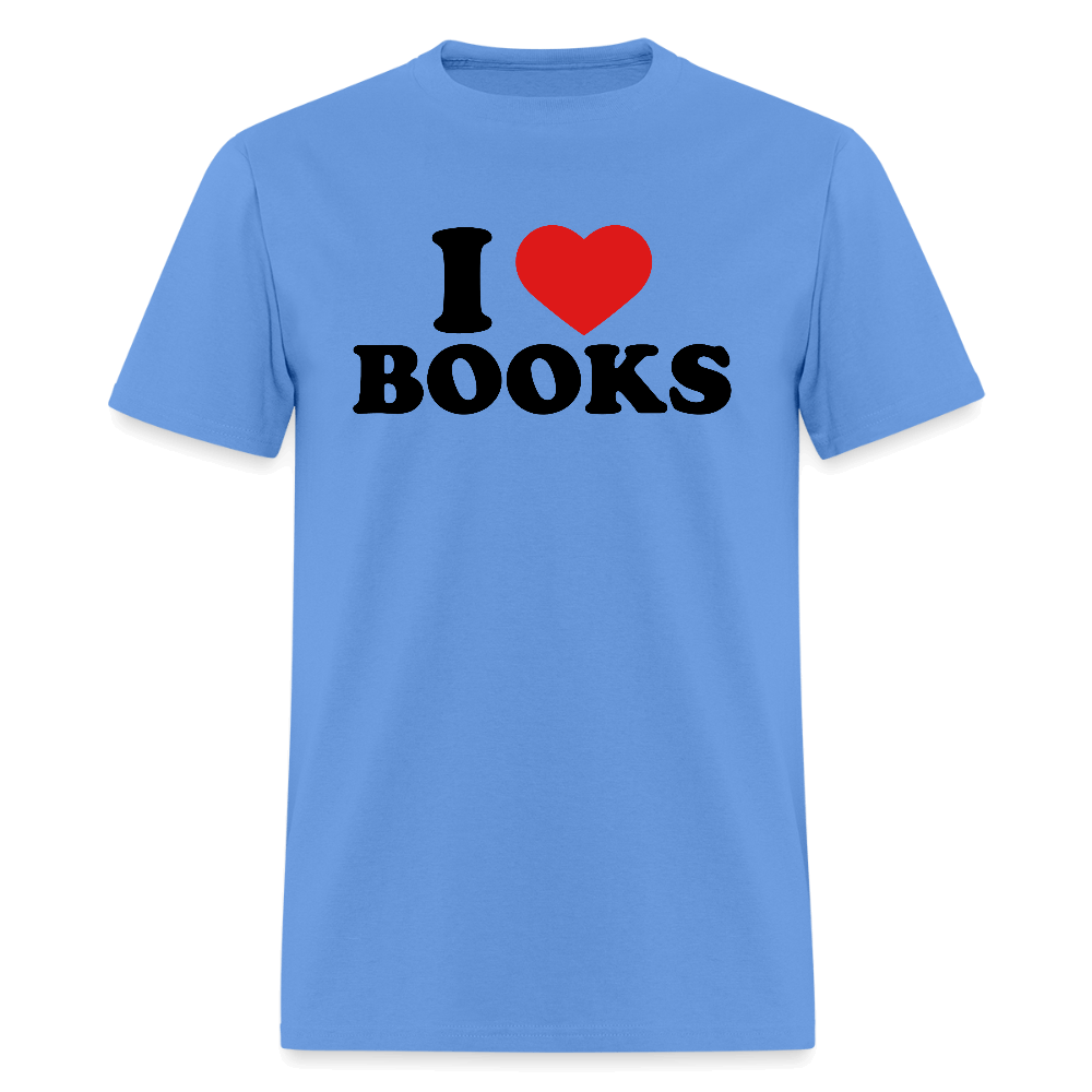 I Love Books T-Shirt Color: carolina blue