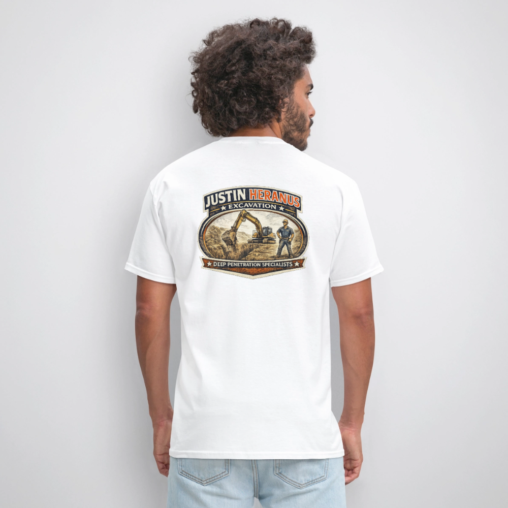Justin Heranus Drilling Co Double-Sided Funny Humor Tee Color: safari