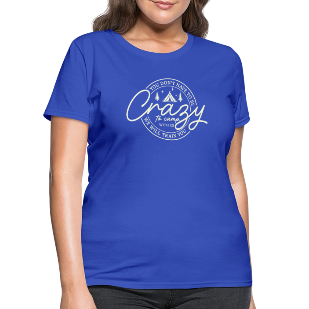 Crazy Camping Women's T-Shirt - royal blue