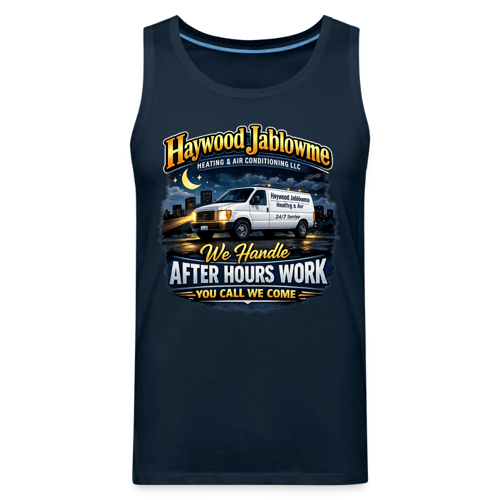 Haywood Jablowme Funny HVAC Tank Top Color: Black
