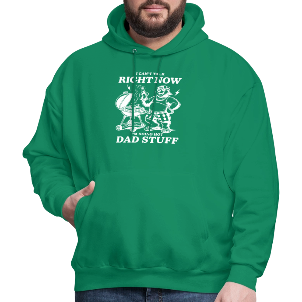 Doing Hot Dad Stuff BBQ Hoodie for Grilling Dads - kelly green