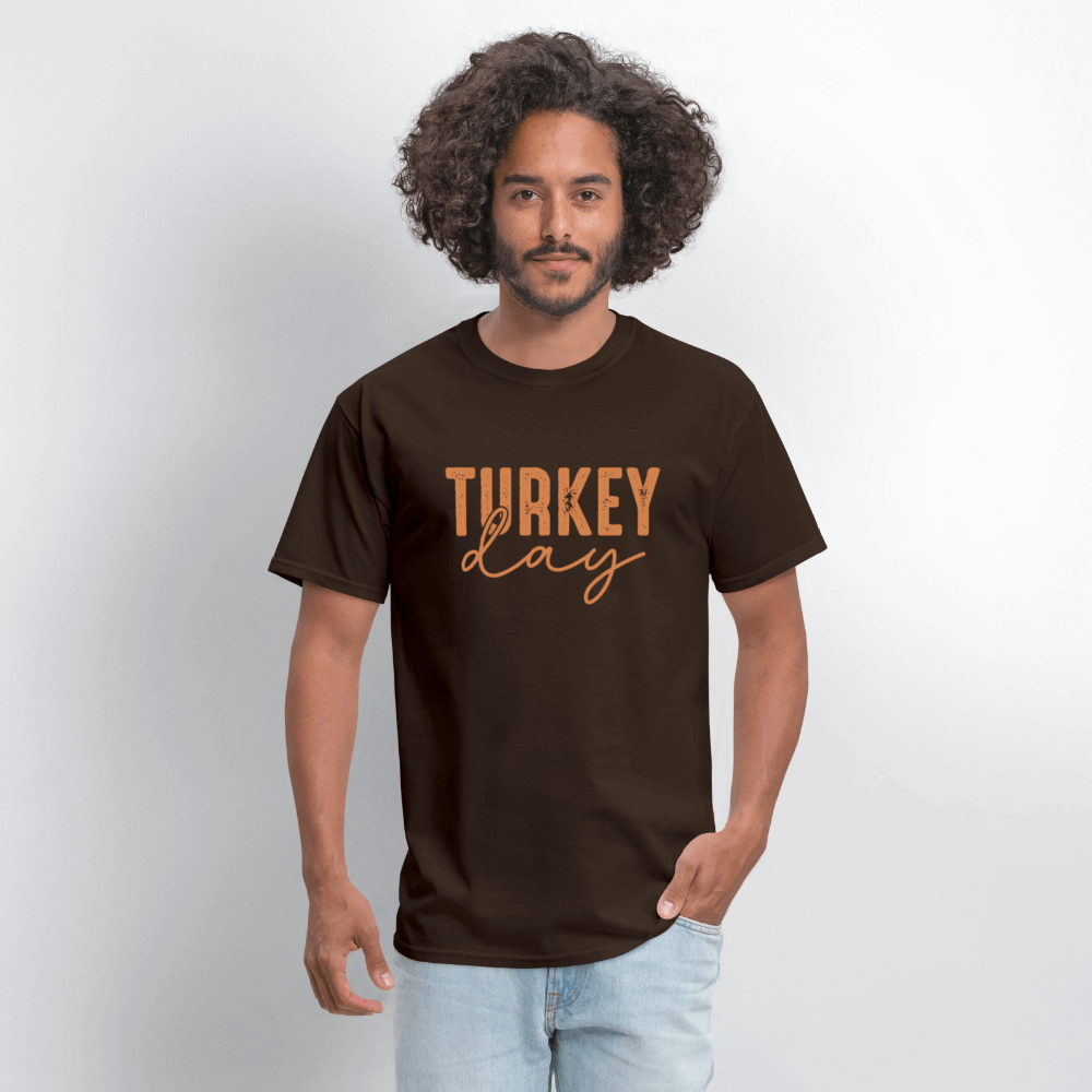 Turkey Day (Thanksgiving) T-Shirt Color: brown