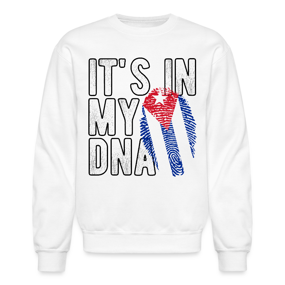 Cuban DNA Sweatshirt – Fingerprint Flag Design - white