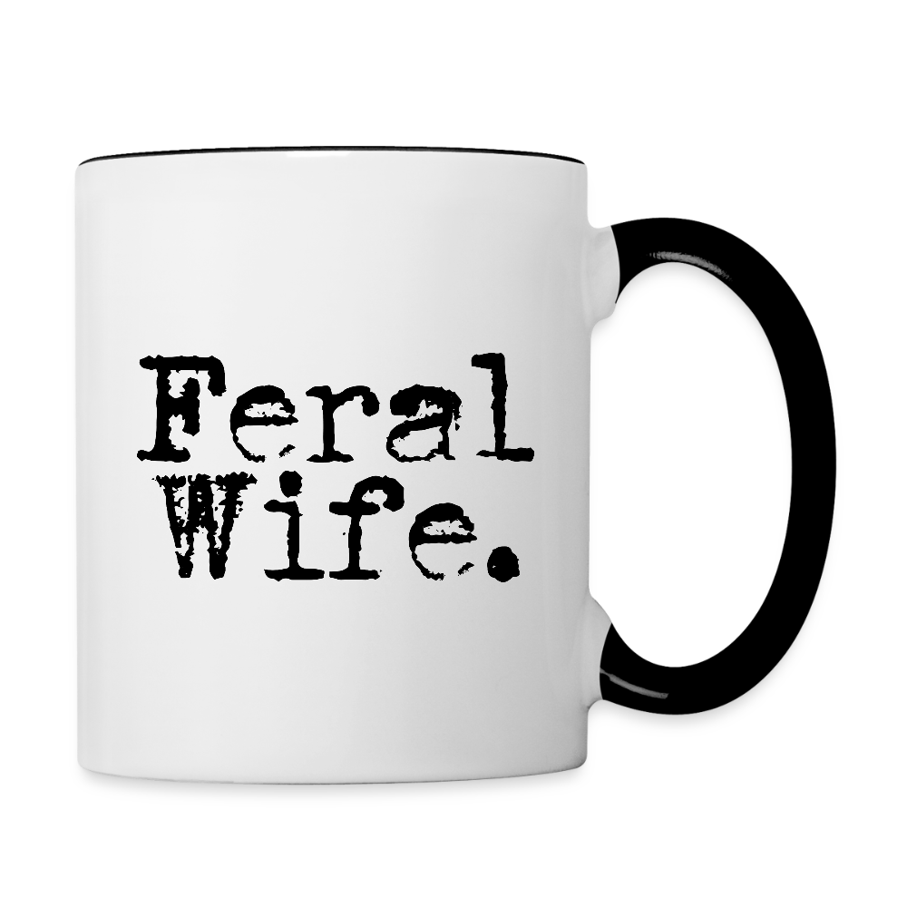 Feral Wife Coffee Mug - white/black
