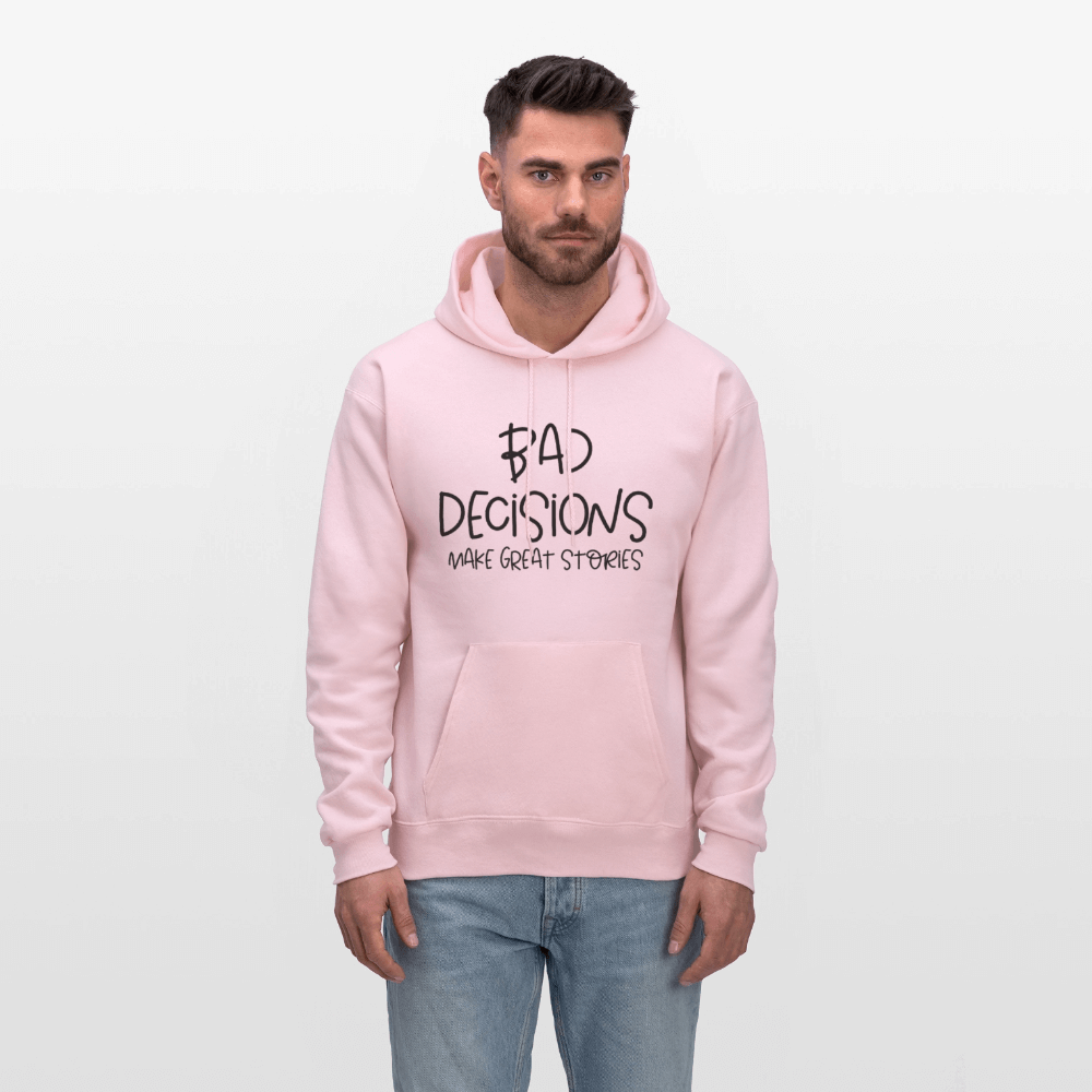 Bad Decisions Make Great Stories Hoodie Color: heather gray