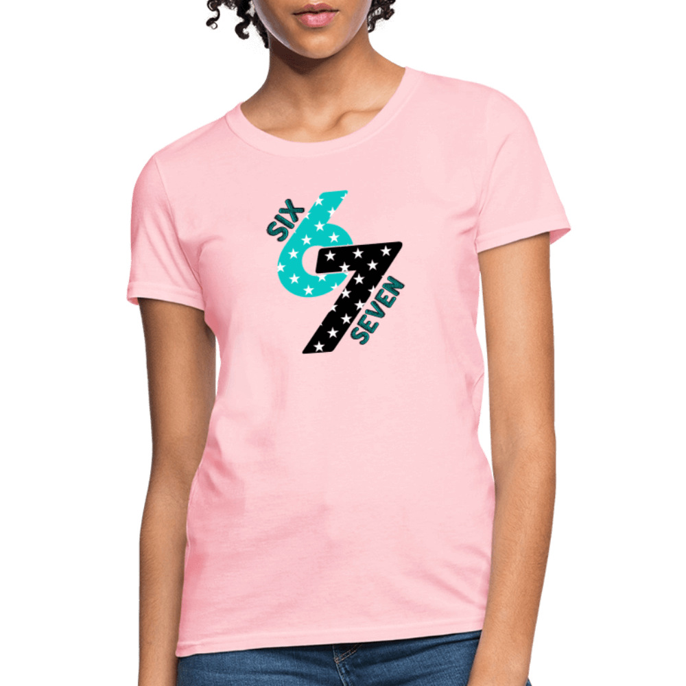 Six Seven 67 (Star) Women's T-Shirt Color: pink
