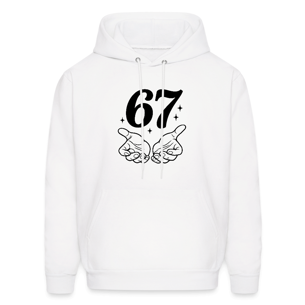 Six Seven 67 Hand Gesture Hoodie Color: white