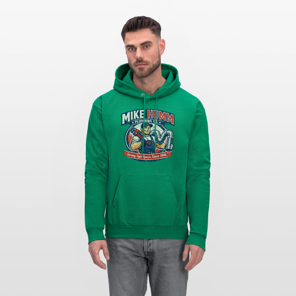 Mike Humm Plumbing Hoodie (Adult Humor) - kelly green