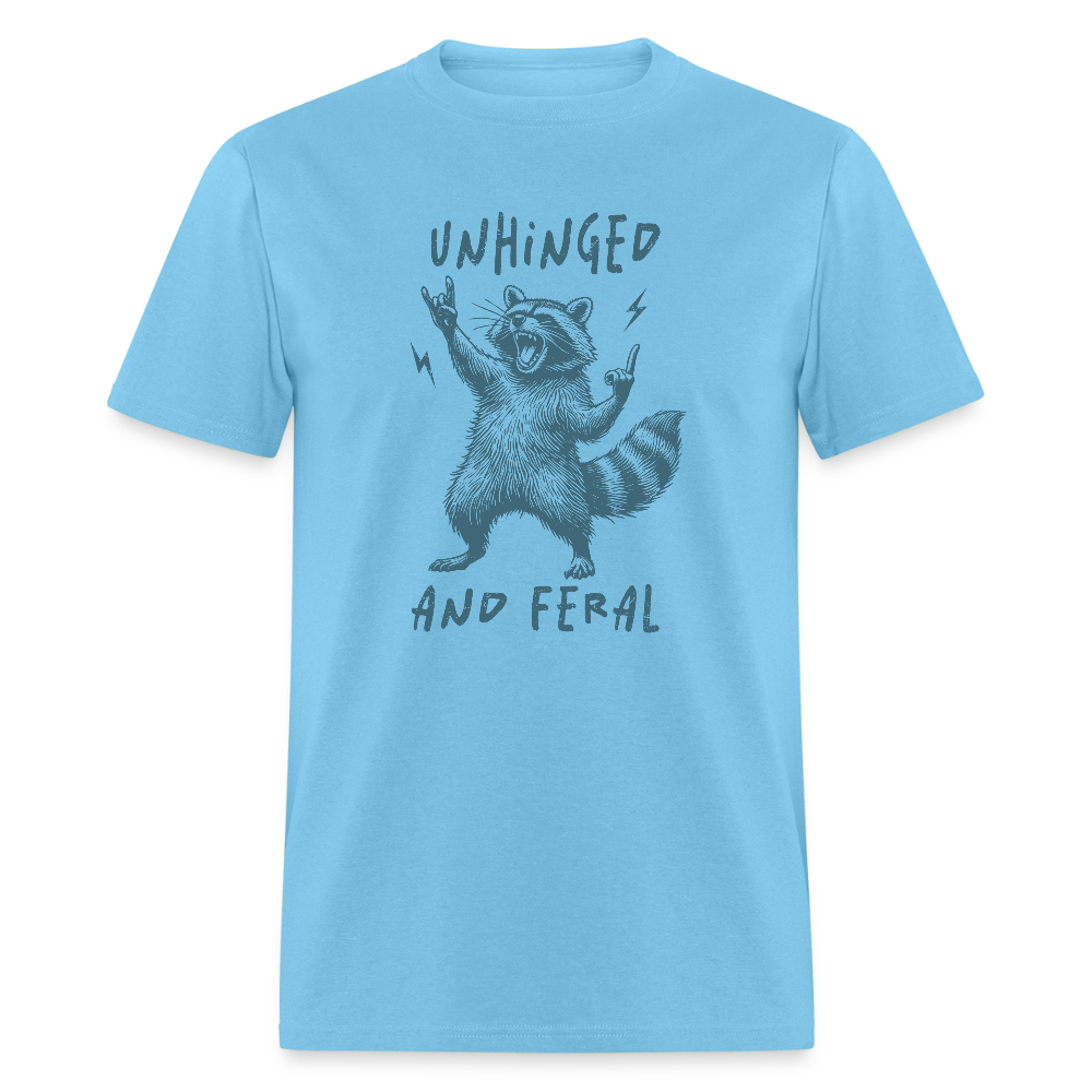 Unhinged and Feral T-Shirt - aquatic blue