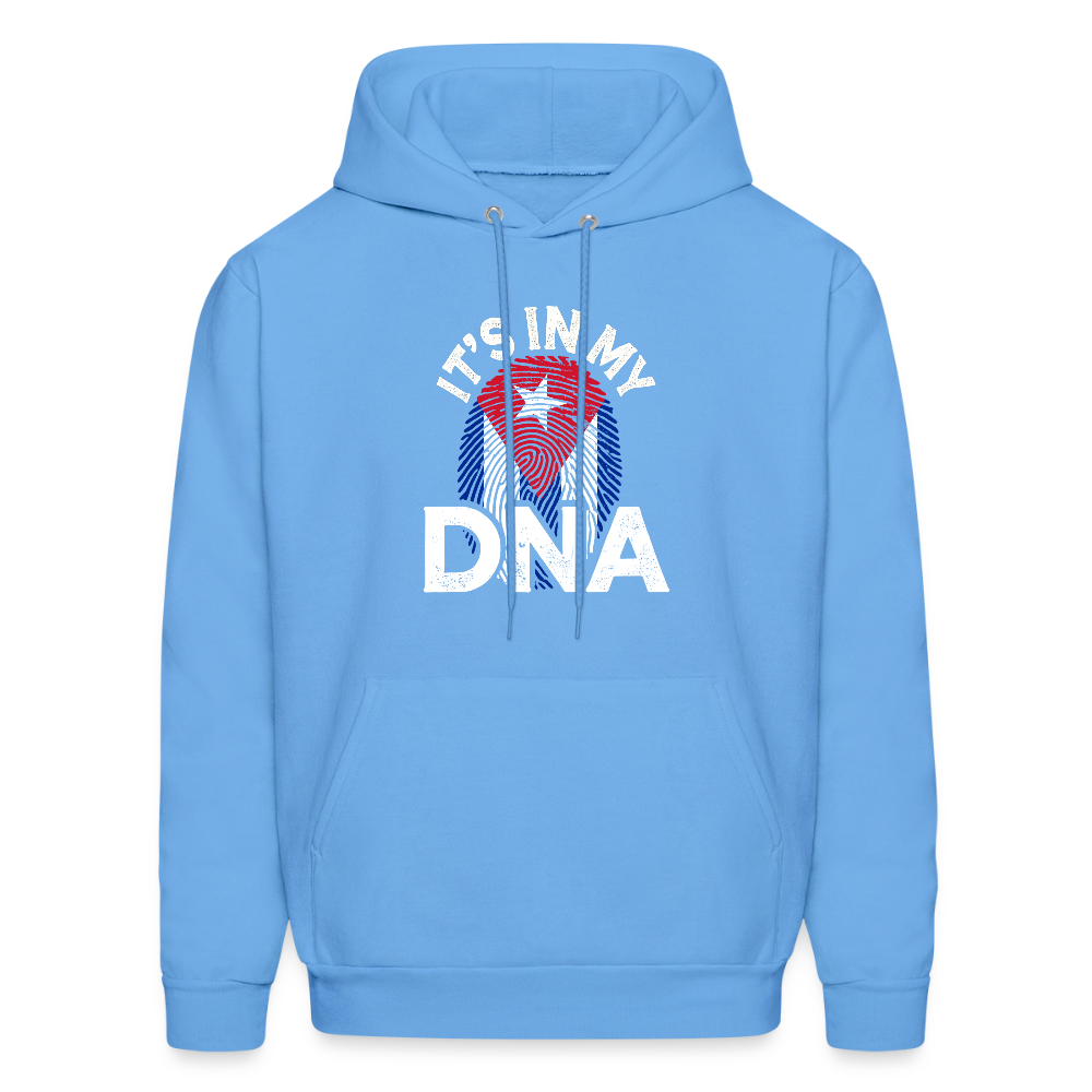 Cuba DNA Hoodie – Cuban Flag Fingerprint Design - carolina blue