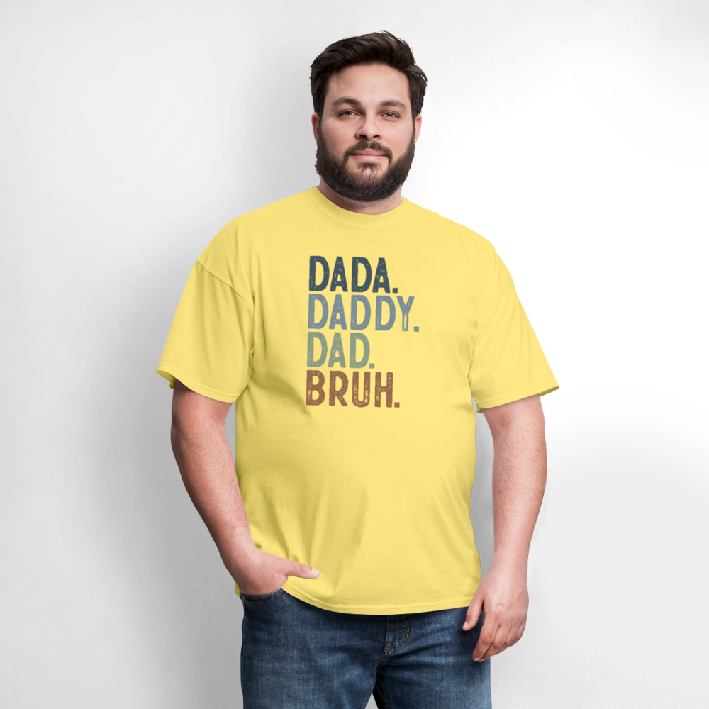 Dada Daddy Dad Bruh Funny T-Shirt for Dads Color: natural