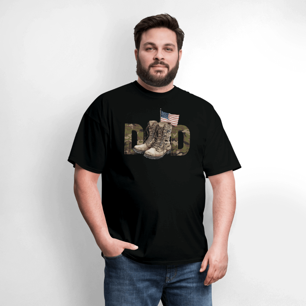 Military Dad T-Shirt - black