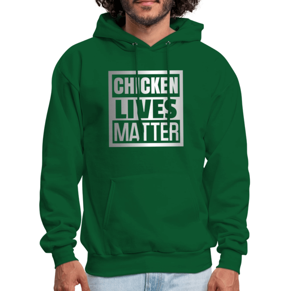 Chicken Lives Matter Hoodie - forest green