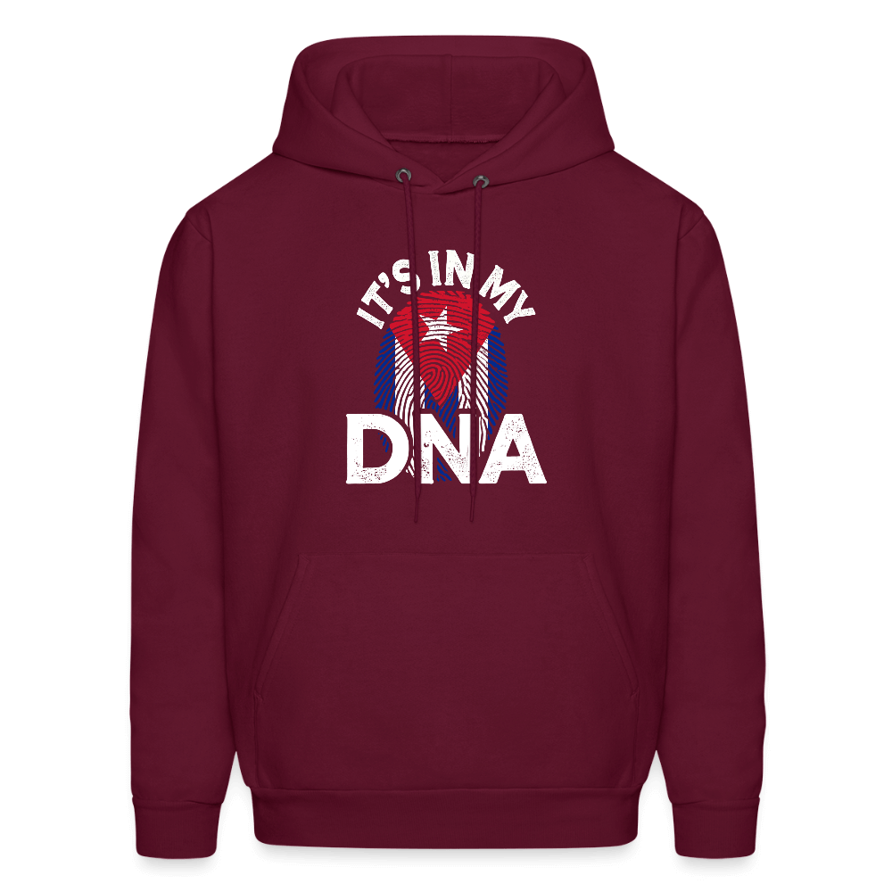 Cuba DNA Hoodie – Cuban Flag Fingerprint Design Color: burgundy