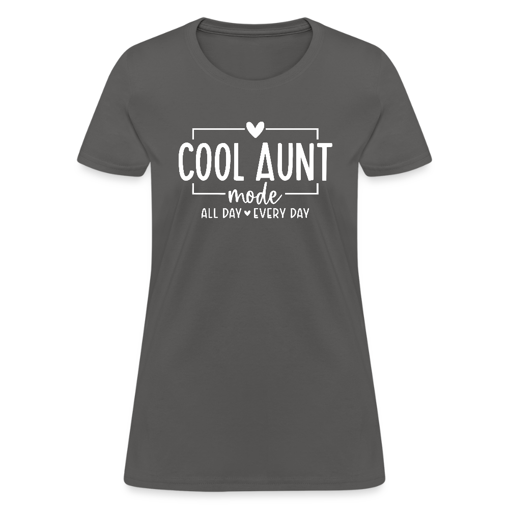 Cool Aunt Mode Women's Contoured T-Shirt - charcoal