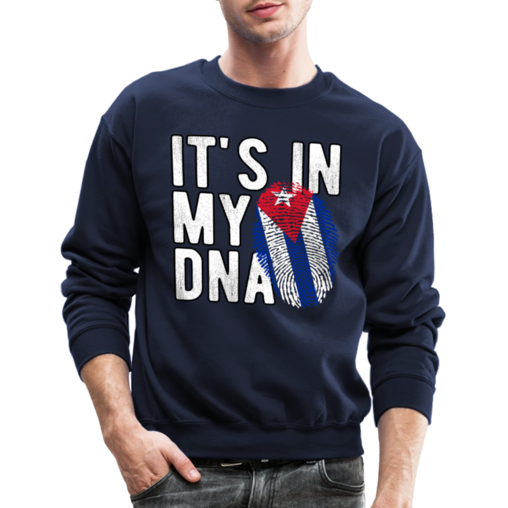 Cuban DNA Sweatshirt – Fingerprint Flag Design Color: black