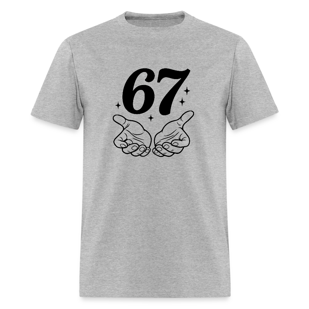 Six Seven 67 Hand Gesture T-Shirt - heather gray