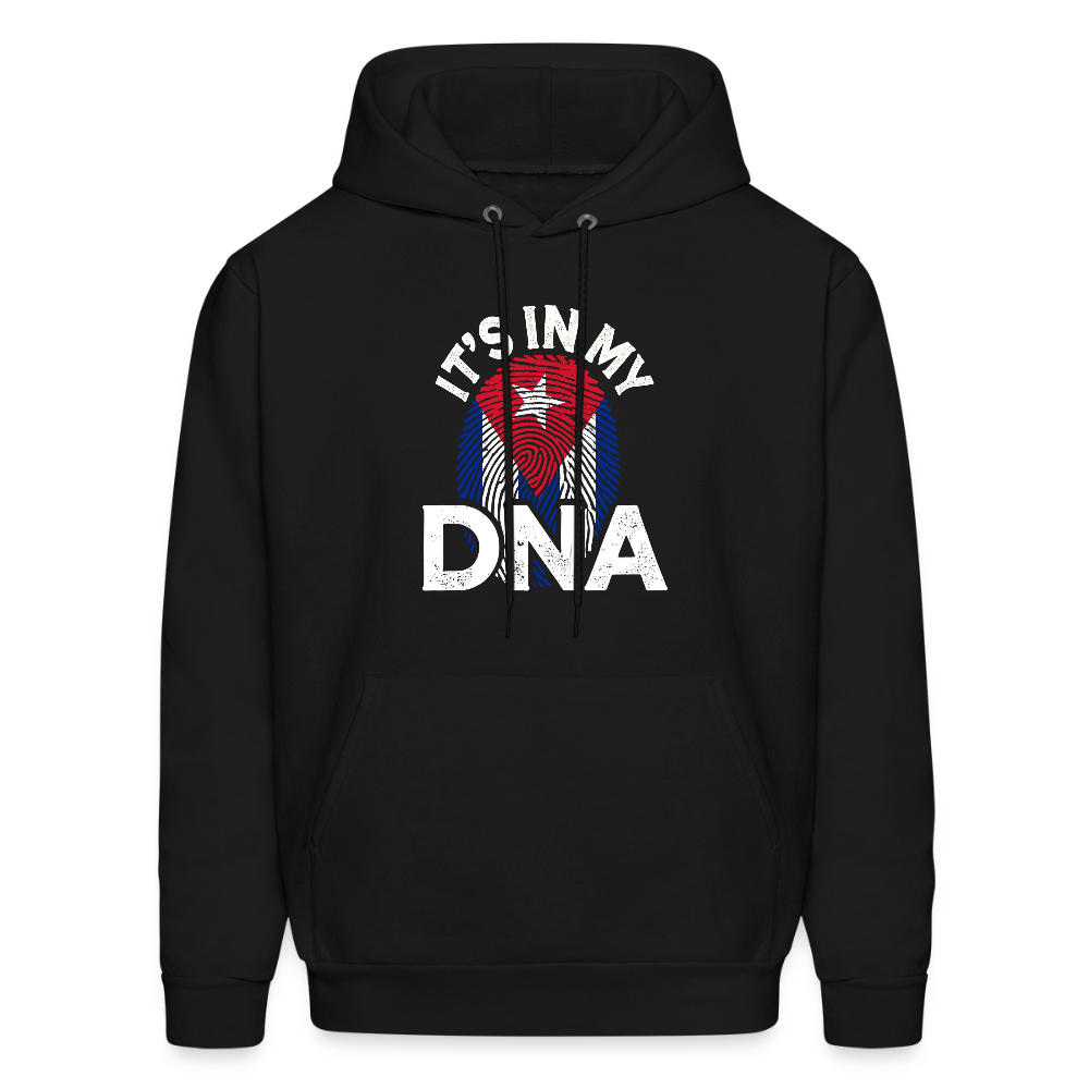 Cuba DNA Hoodie – Cuban Flag Fingerprint Design - black