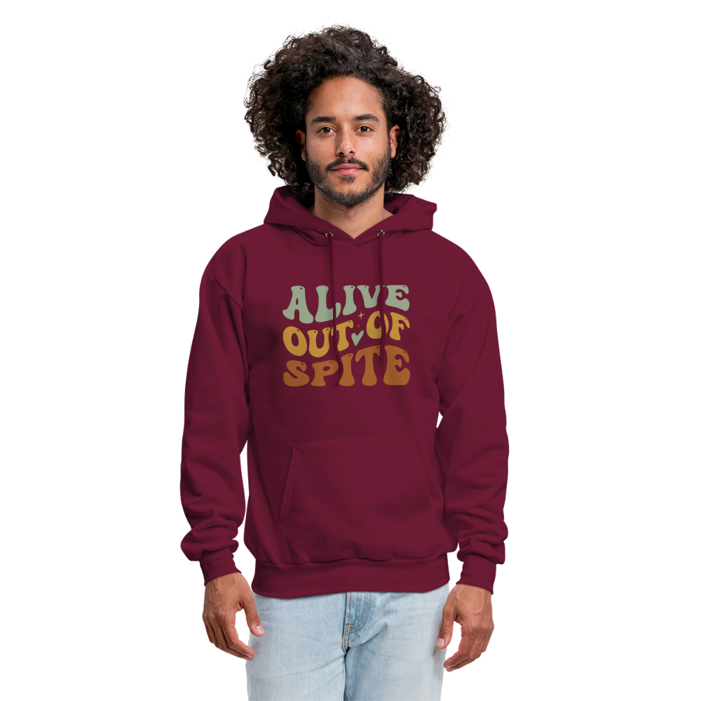 Alive Out Of Spite Hoodie - burgundy