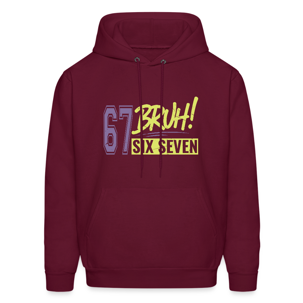 Six Seven Bruh 67 Women's Hoodie - burgundy