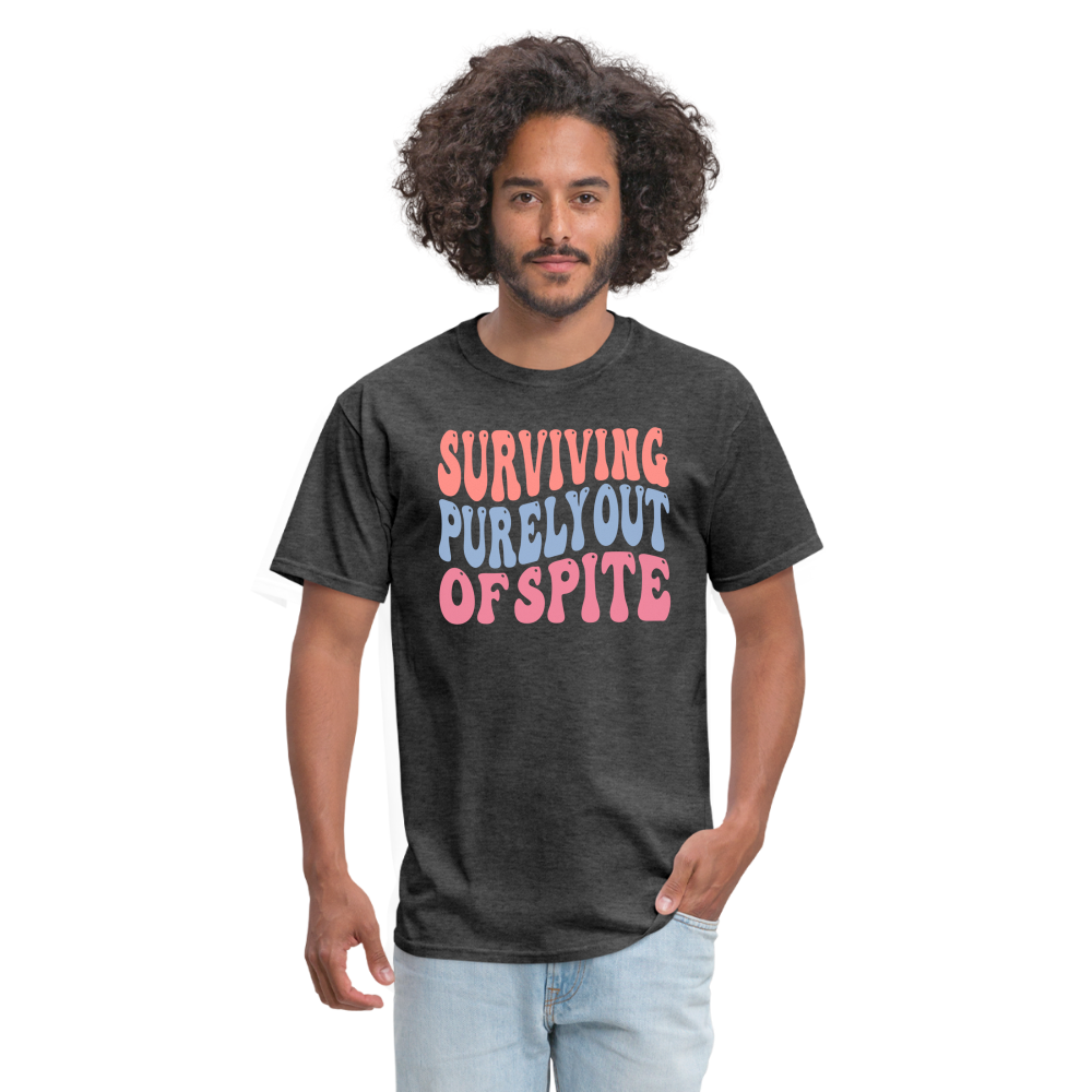 Surviving Purely Out Of Spite T-Shirt - heather black