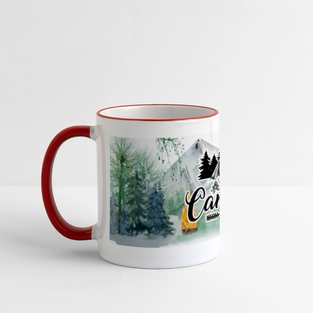 Camping Panoramic Coffee Mug Color: white