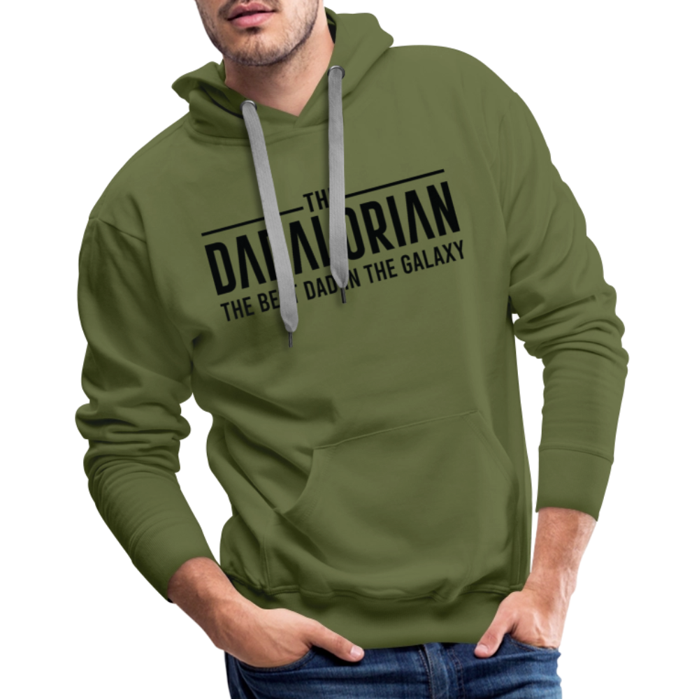 The Dadalorian The Best Dad in the Galaxy Men’s Premium Hoodie - olive green