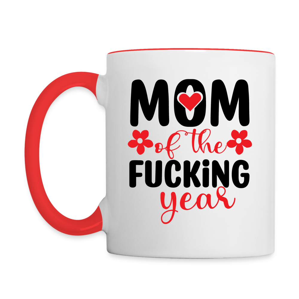 Mom of the Fucking Year Coffee Mug Color: white/black