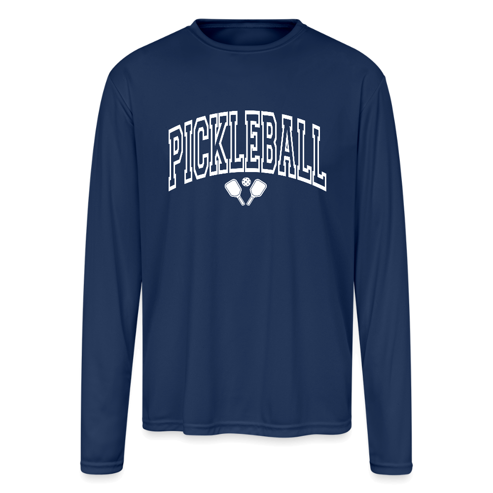 Pickleball Long Sleeve Shirt – Moisture Wicking for Men Color: navy