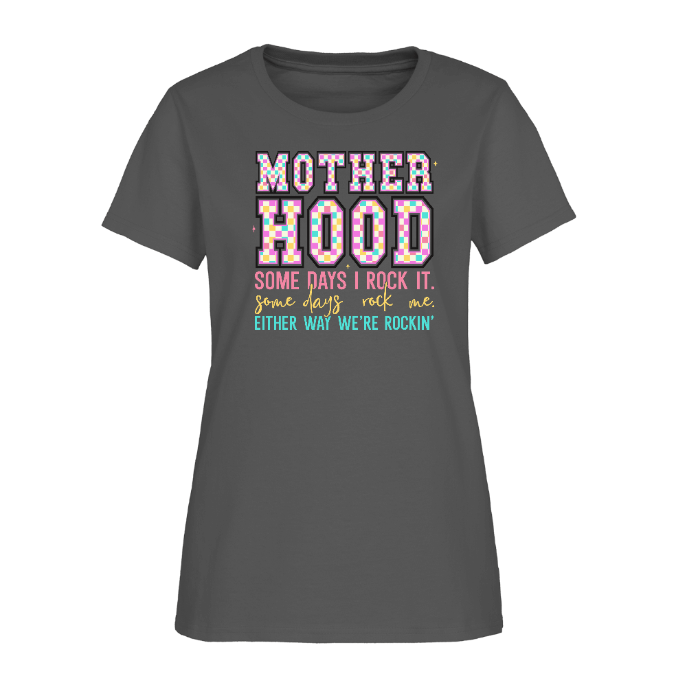 Motherhood We’re Rocking It Women’s T-Shirt Color: charcoal