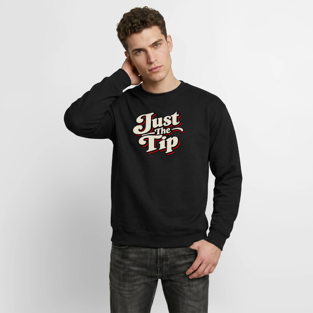 Just the Tip Funny Adult Humor Sweatshirt Color: Indigo Blue
