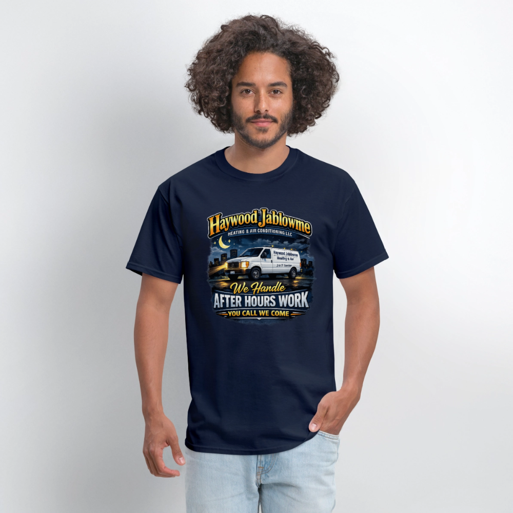 Haywood Jablowme Funny HVAC T-Shirt Color: Black