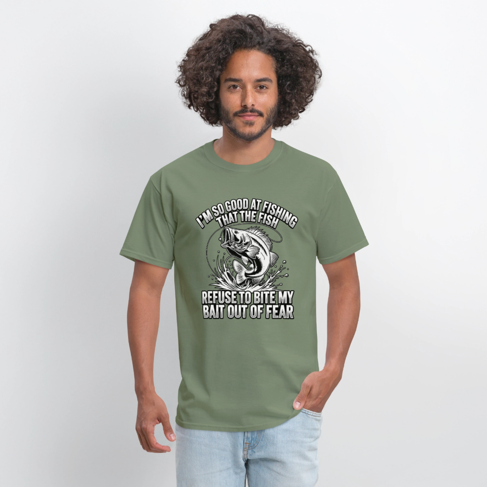 I’m So Good at Fishing the Fish Refuse to Bite T-Shirt Color: Blue Dusk