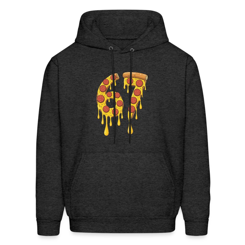 Six Seven 67 Pizza Hoodie - charcoal grey