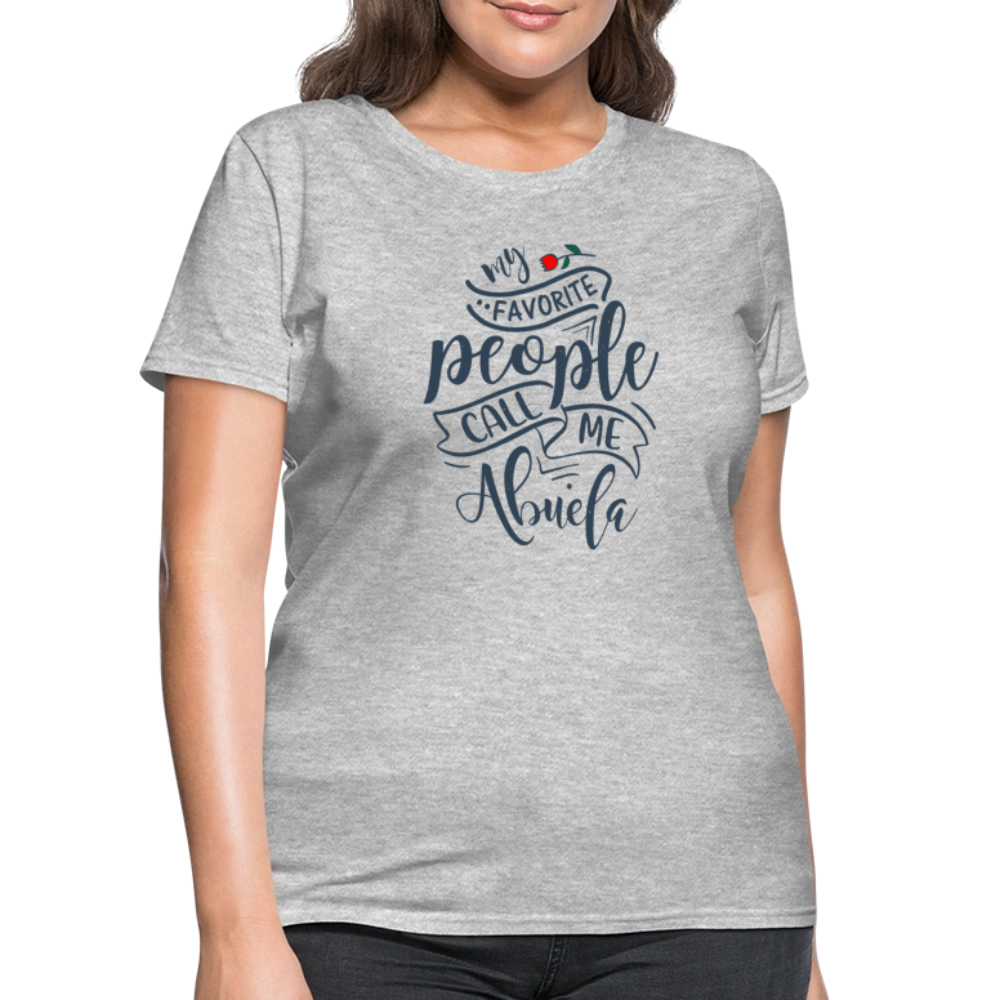 My Favorite People Call Me Abuela Tee – Women’s Shirt - heather gray