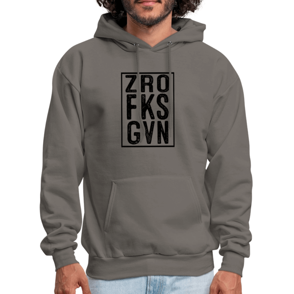 Zero Fucks Given (ZRO FKS GVN) Hoodie - asphalt gray