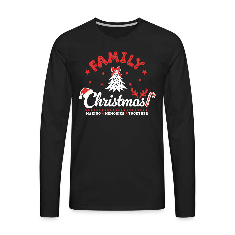 Family Christmas Making Memories Together Men's Premium Long Sleeve T-Shirt - black