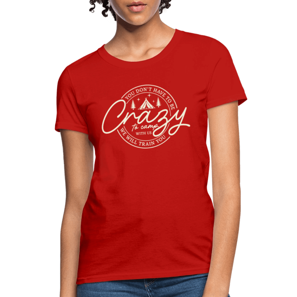 Crazy Camping Women's T-Shirt Color: black