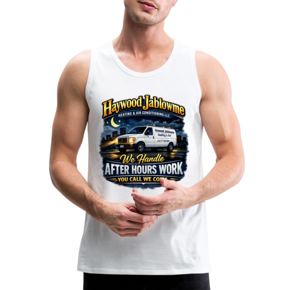 Haywood Jablowme Funny HVAC Tank Top Color: White