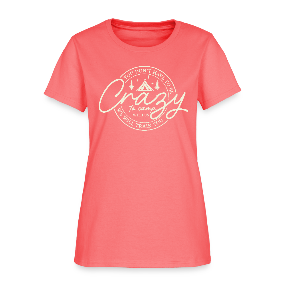 Crazy Camping Women's T-Shirt - coral