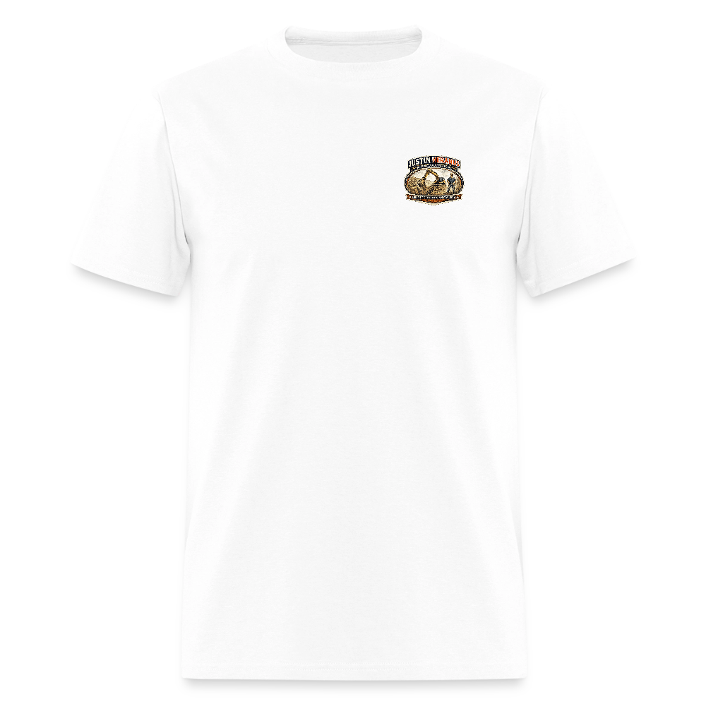 Justin Heranus Drilling Co Double-Sided Funny Humor Tee Color: white