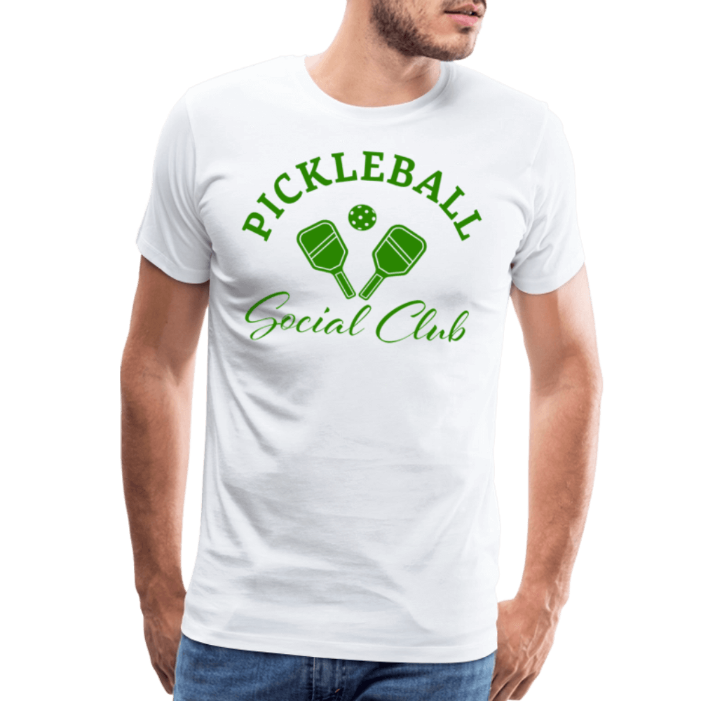 Pickleball Social Club Men's Premium T-Shirt - white