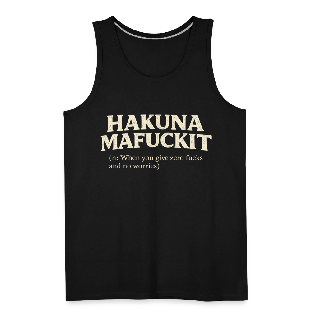 Hakuna Mafuckit Men’s Funny Graphic Tank Color: Black