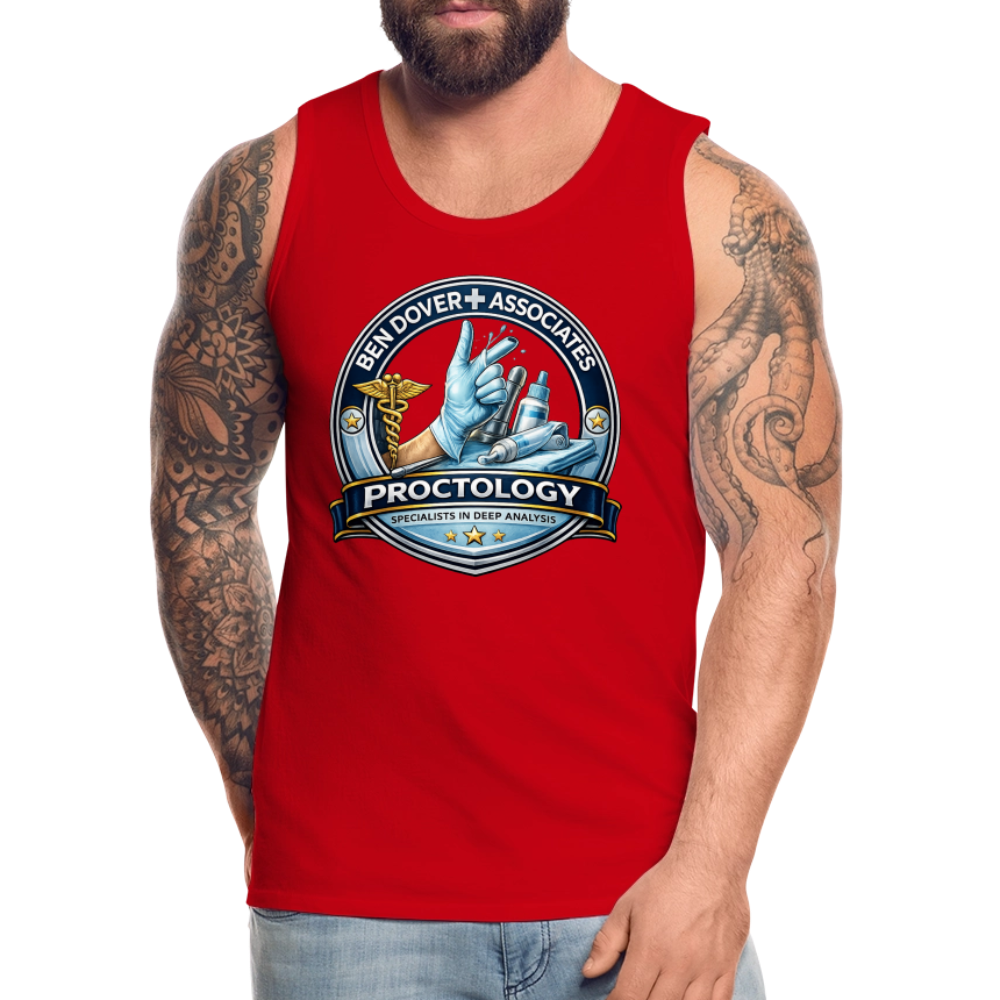 Ben Dover Proctology Funny Tank Top Color: White
