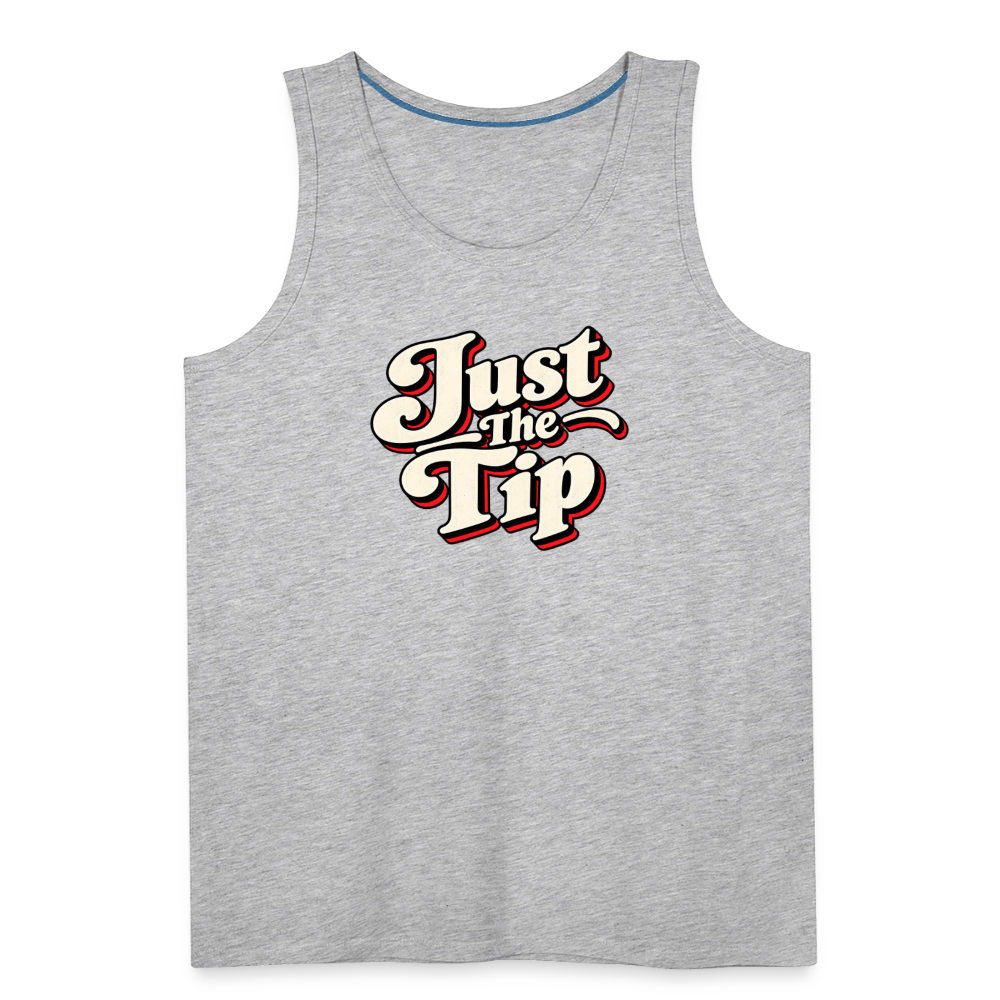 Just the Tip Funny Adult Humor Tank Top Color: Deep Navy