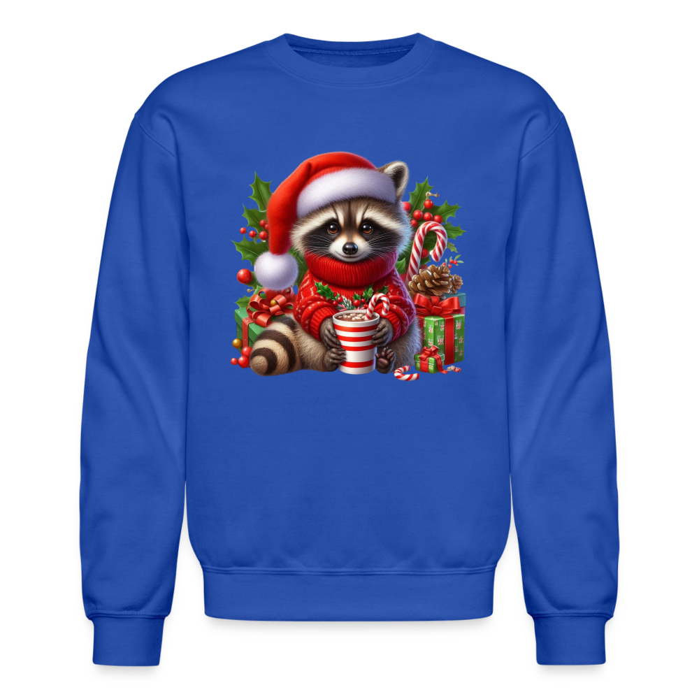 Christmas Cute Feral Raccoon Sweatshirt - royal blue