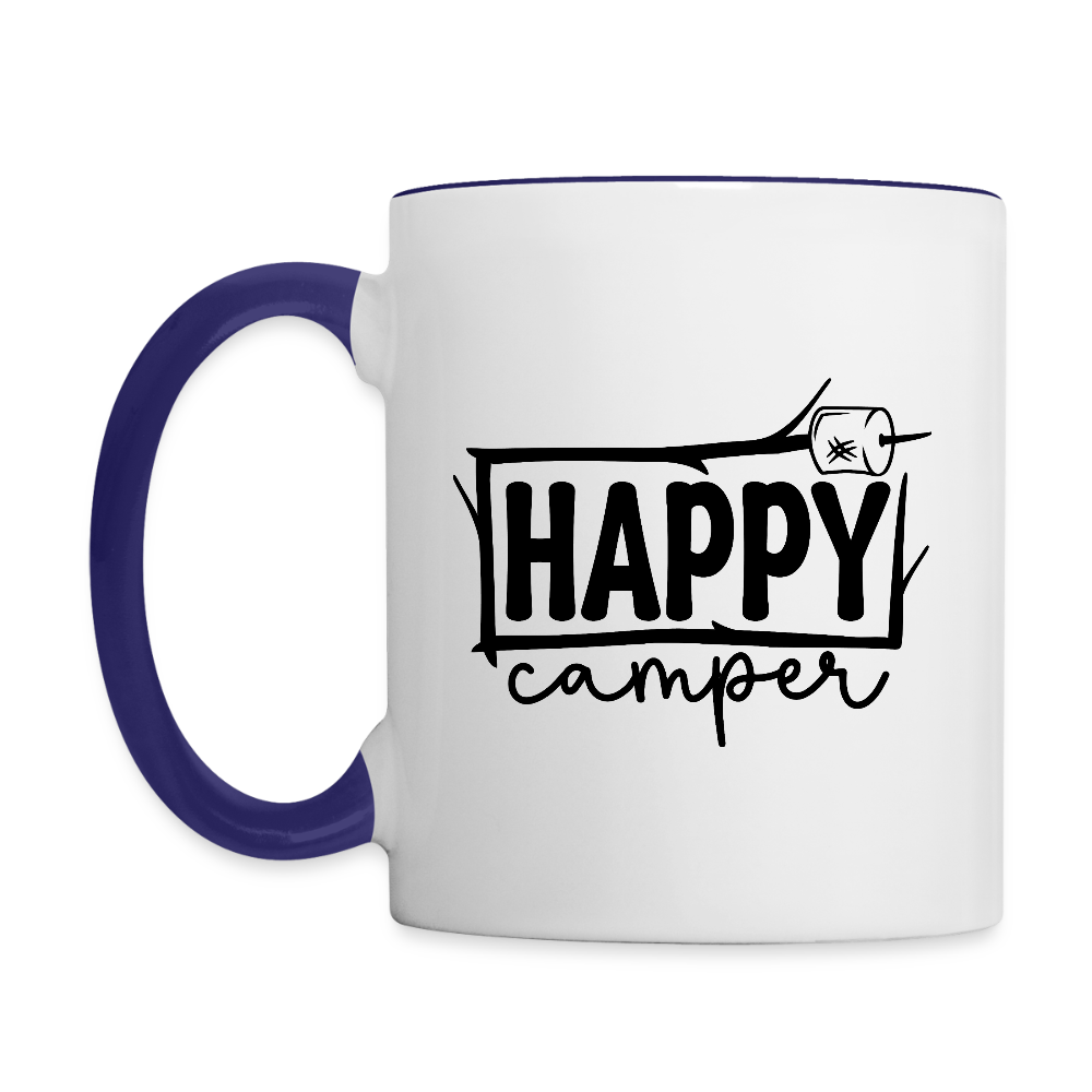 Happy Camper Coffee Mug – Funny Outdoor Toilet Paper Humor Color: white/black