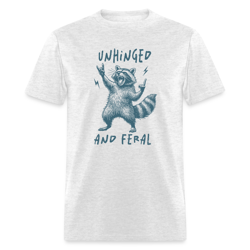 Unhinged and Feral T-Shirt - light heather gray
